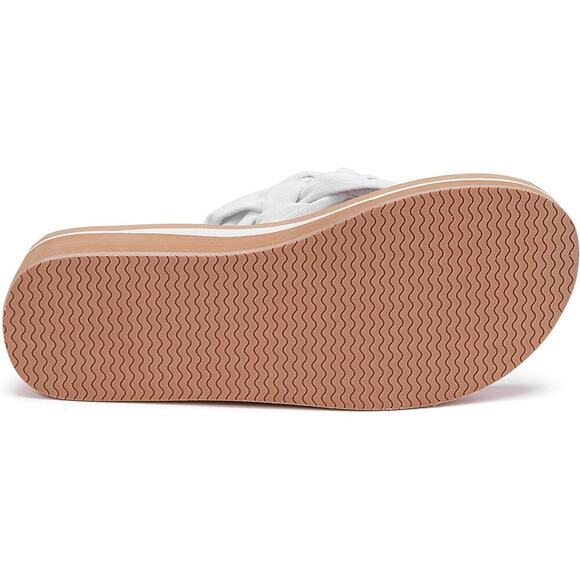 Elegant White Braided Platform Sandals - Picture 5 of 6